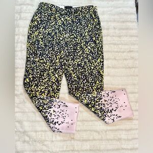 J Crew Martie Cropped Pants black, yellow, pink Size 4P